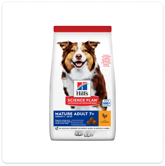 Envase de Hill's Science Plan Senior alimento seco para perros