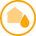 Icono de hacer pis en casa