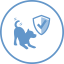  icono de perro y escudo
