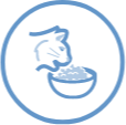 Icono de cuenco y gat